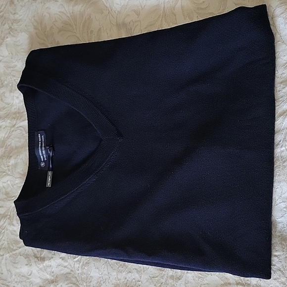 Hart Schaffner Marx Fine Merino Wool Sweater Vest Tall Man Navy Blue XLT 2XT NWT - Picture 15 of 15